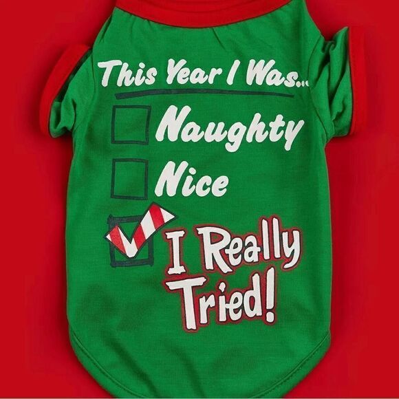 Christmas Shirt Letter Printed Pet T-Shirt Festive Pet Clothes For Small & Mediu - Picture 7 of 7